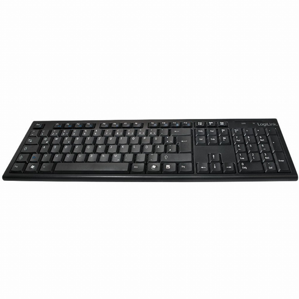 LogiLink ID0104 tastiera Mouse incluso Ufficio RF Wireless QWERTZ Nero