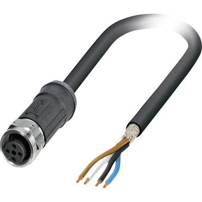 Phoenix Contact 1454163 Érzékelő-/működtető összekötő, konfekcionált M12 Alj, egyenes 5.00 m Pólusszám: 4 1 db (1454163)