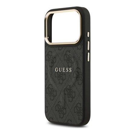 GUESS PU Leather 4G MagSafe tok Apple iPhone 17 Pro fekete