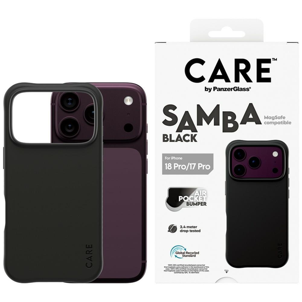 PanzerGlass CARE™ by ® Samba Case Black w. MagSafe iPhone 18 Pro | 17 Pro custodia per cellulare Cover Nero