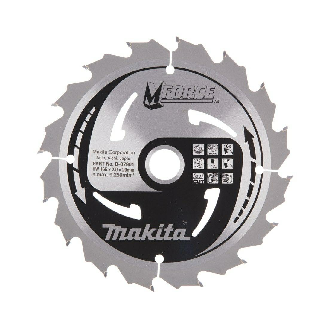 Makita B-31930 Vágótárcsa MFORCE 165x20mm 16Z (B-31930)