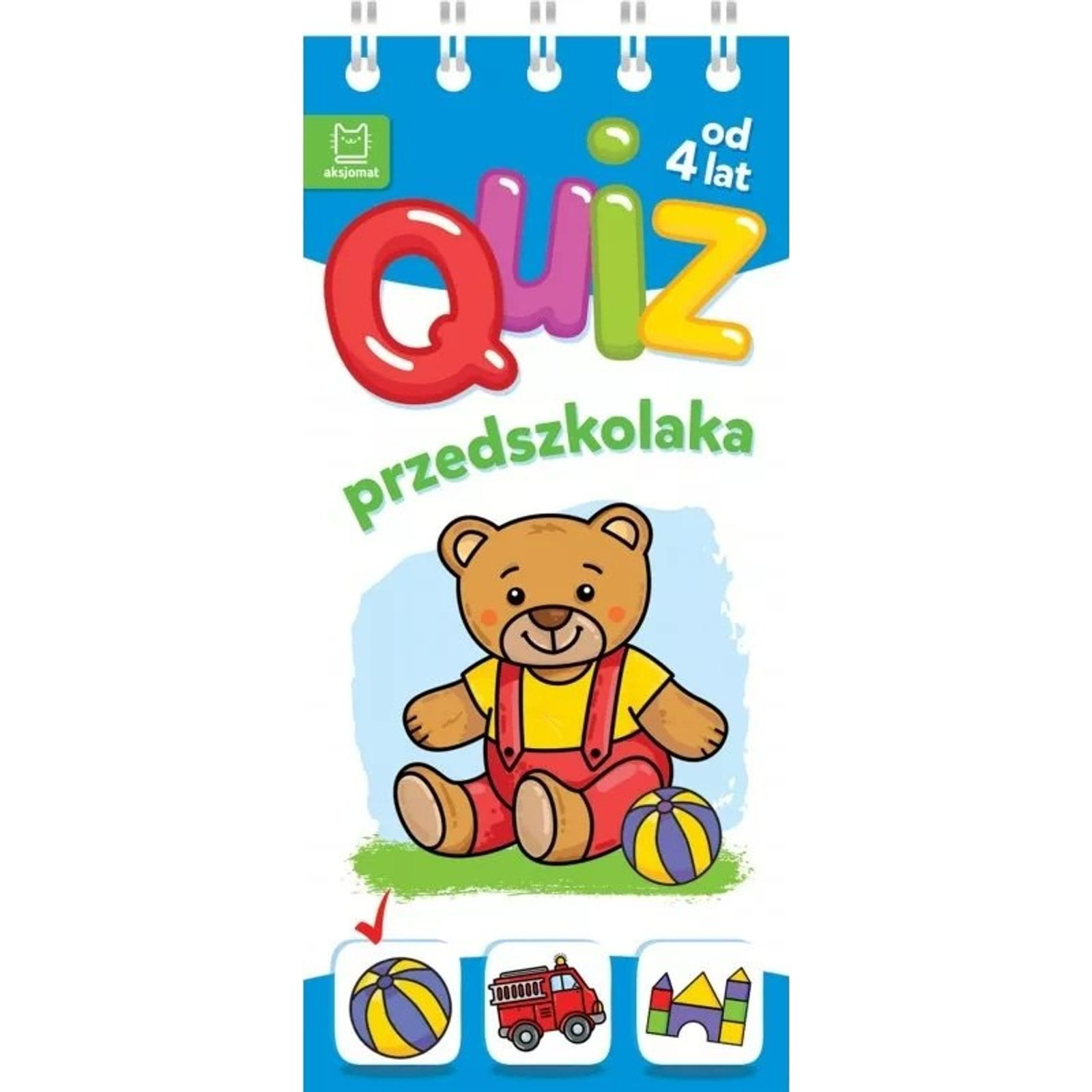 Aksjomat Quiz Előiskolásoknak Mackóval 4+ éveseknek (9788382137606)