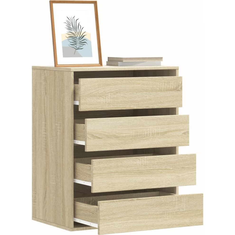 sonoma tölgy színű szerelt fa fiókos sarokszekrény 60x41x76 cm (852872)