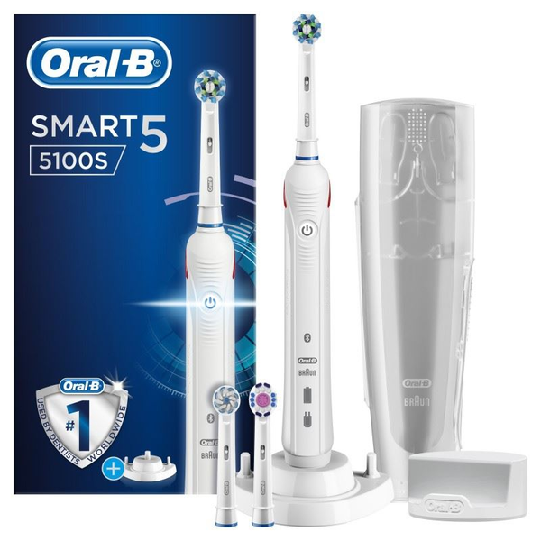 Oral-B SmartSeries Smart 5100S White За възрастни Ротационна осцилираща четка за зъби Бяла