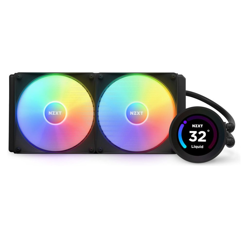 NZXT Kraken Elite 280 RGB Folyadékhűtő 280mm LCD Kijelzővel Fekete (RL-KR28E-B1)
