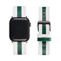 Curea ceas, Xpro, Piele ecologica, Compatibil cu Apple Watch, 42mm/44mm/45mm/49mm, Alb/Verde inchis