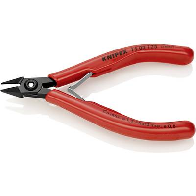 Elektronikai oldalcsípőfogó, lágy/közepes/kemény/zongora huzal max.: O 1,3/1/0,6/0,4 mm, Knipex 75 02 125 EAN (75 02 125)