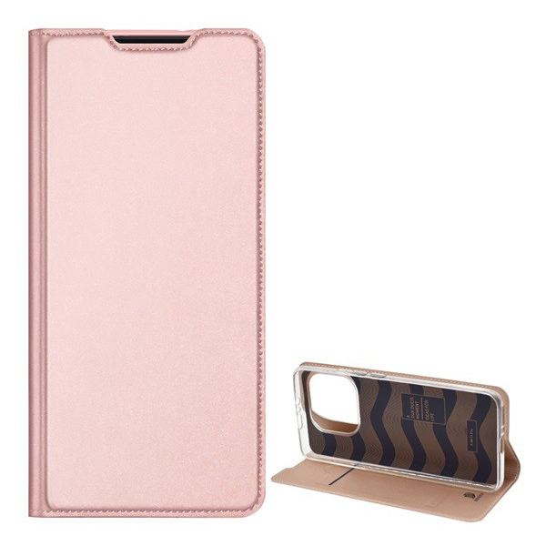 DUX DUCIS SKIN PRO tok álló, bőr hatású (FLIP, oldalra nyíló, bankkártya tartó, asztali tartó funkció) ROZÉARANY [Xiaomi Mi 11 Pro 5G] (5996591124292)