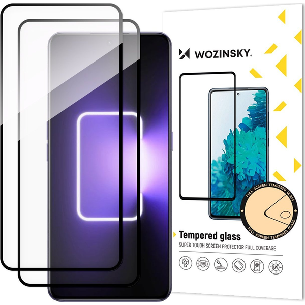  Wozinsky Wozinsky Full Glue Tempered Glass 2x szkło hartowane do Realme GT Neo 5 / Realme GT3 9H na cały ekran z czarną ramką