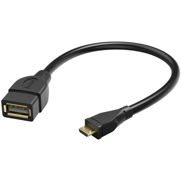 Hama 173892 USB-kabel USB 2.0 0,15 m Micro-USB B USB A Sort