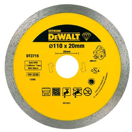 DeWalt DT3715-QZ Gyémánt Vágótárcsa - 110 x 20 mm (DT3715)