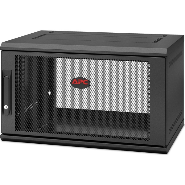 APC NetShelter WX 6U Single Hinged Wall-mount Enclosure 400mm Deep Поставка монтирана в стена Черен