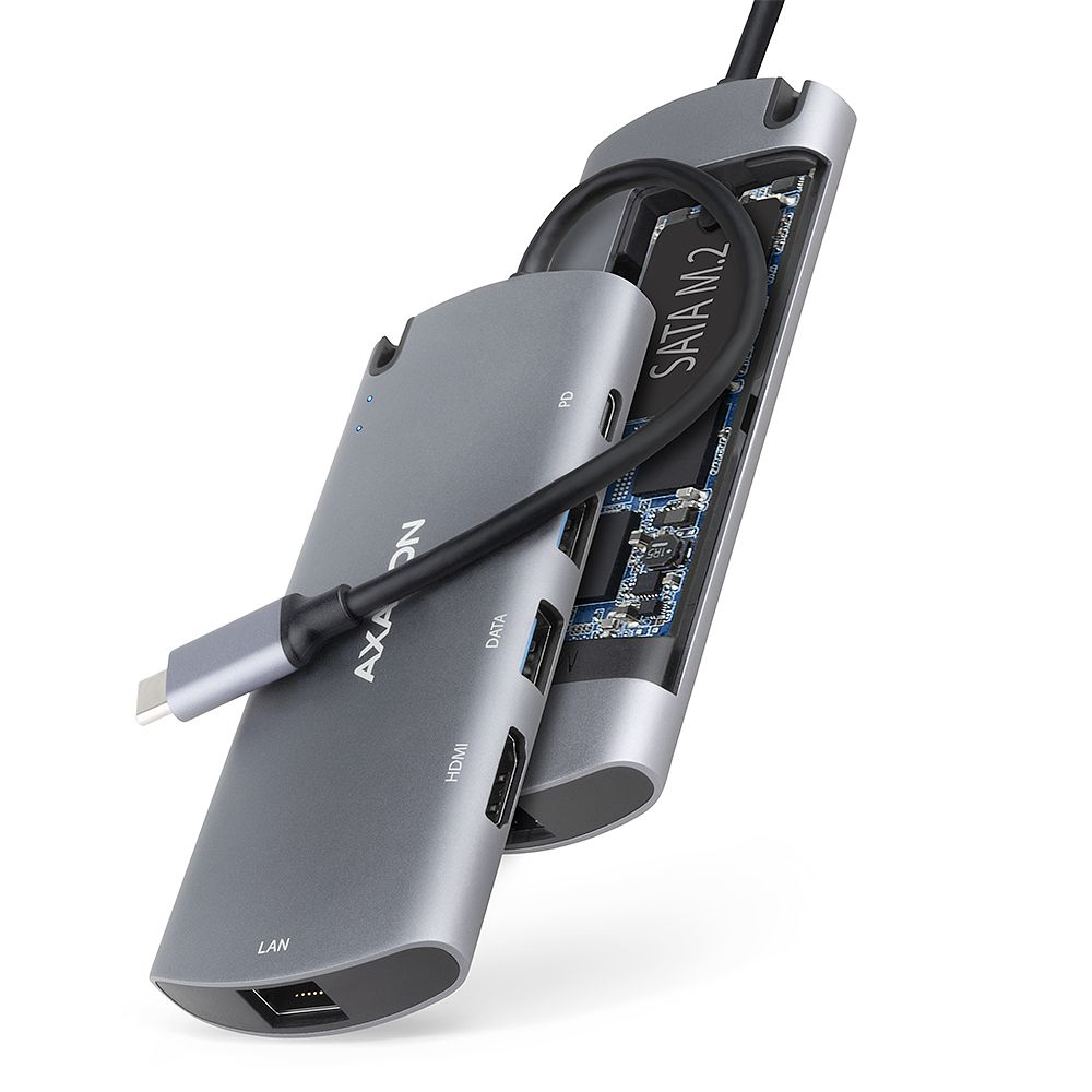 AXAGON HMC-6M2 SuperSpeed USB-C Combo 6in1 Hub (HMC-6M2)