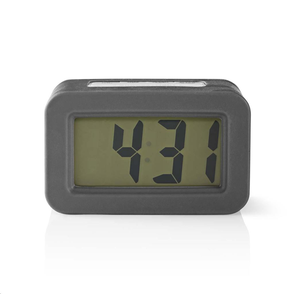 Nedis digitális asztali ébresztőóra háttérvilágítással szürke (CLDK003GY) (CLDK003GY)