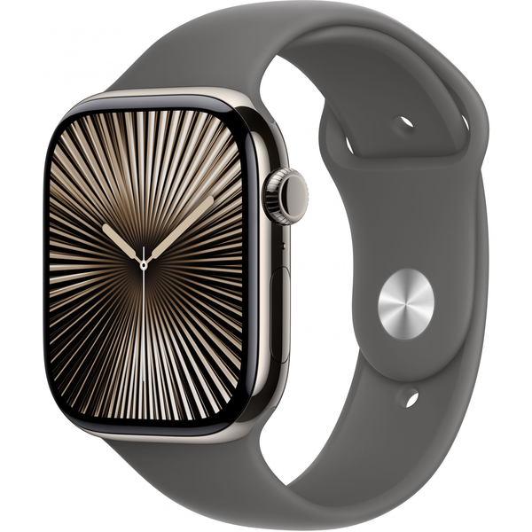 Apple Watch Series 10 GPS+Cellular 46mm Natural Titanium Stone Grey Sport