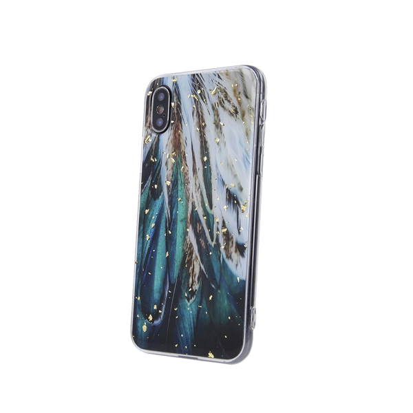 "Gold Glam Case iPhone 11" Feathers