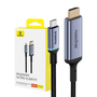 Адаптер USB-C към HDMI, Baseus, Алуминий / PVC, 48 Gbps, 240 Hz, 1,5 м, Черен