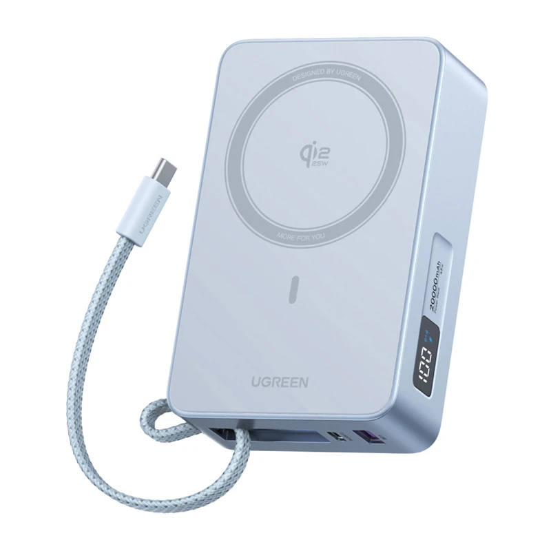 Външна батерия UGREEN MagFlow 20 000 mAh — ug-20000