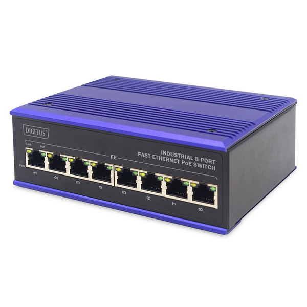 Digitus Industrial 8 portos Gigabit PoE Switch (DN-650108)