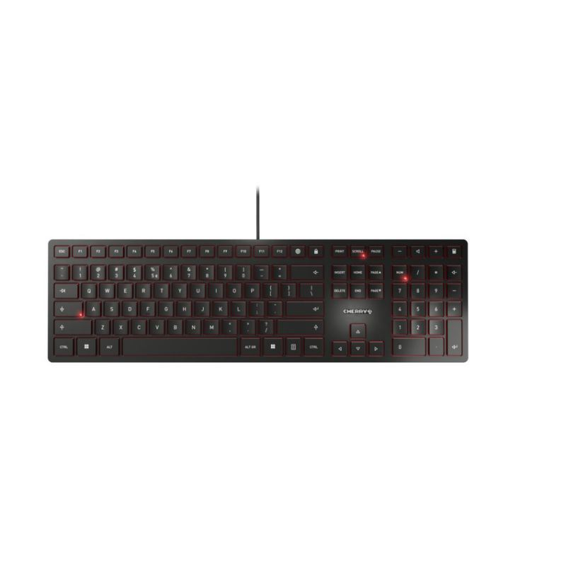 CHERRY KC 6000 Slim billentyűzet USB Amerikai angol Fekete (JK-1600EU-2)