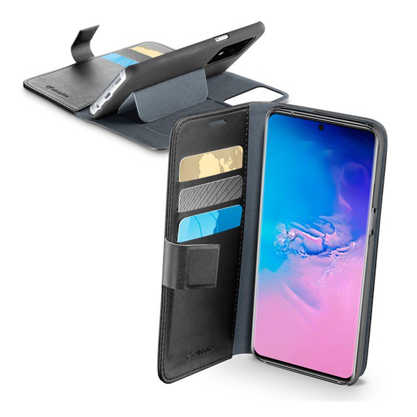 Samsung Galaxy S20 Ultra (Sm-G988F) Cellularline Book Agenda Case Standing, Leather Effect (Flip, Side Opening, Desk Holder Function, Rfid Protection) Черен