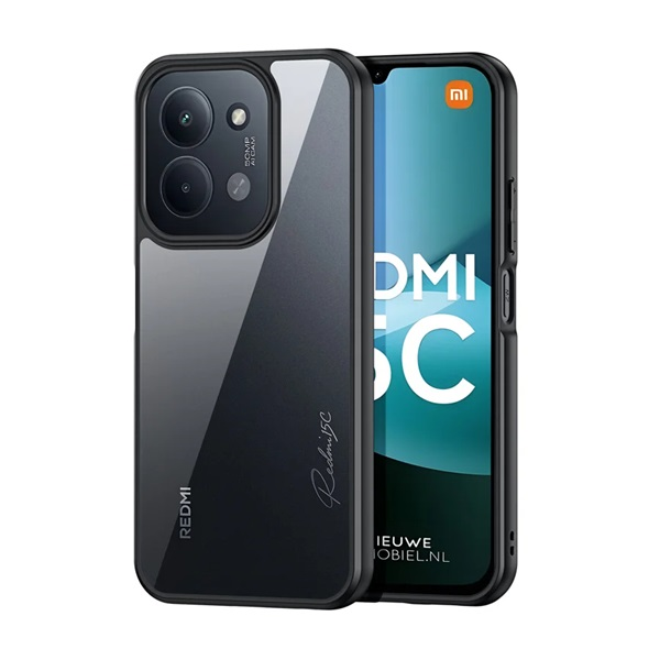 Dux Ducis AIMO szilikon telefonvédő (ütésállóság, kameravédő, matt, hullám) FEKETE Xiaomi Redmi 15C 4G (GP-173843)