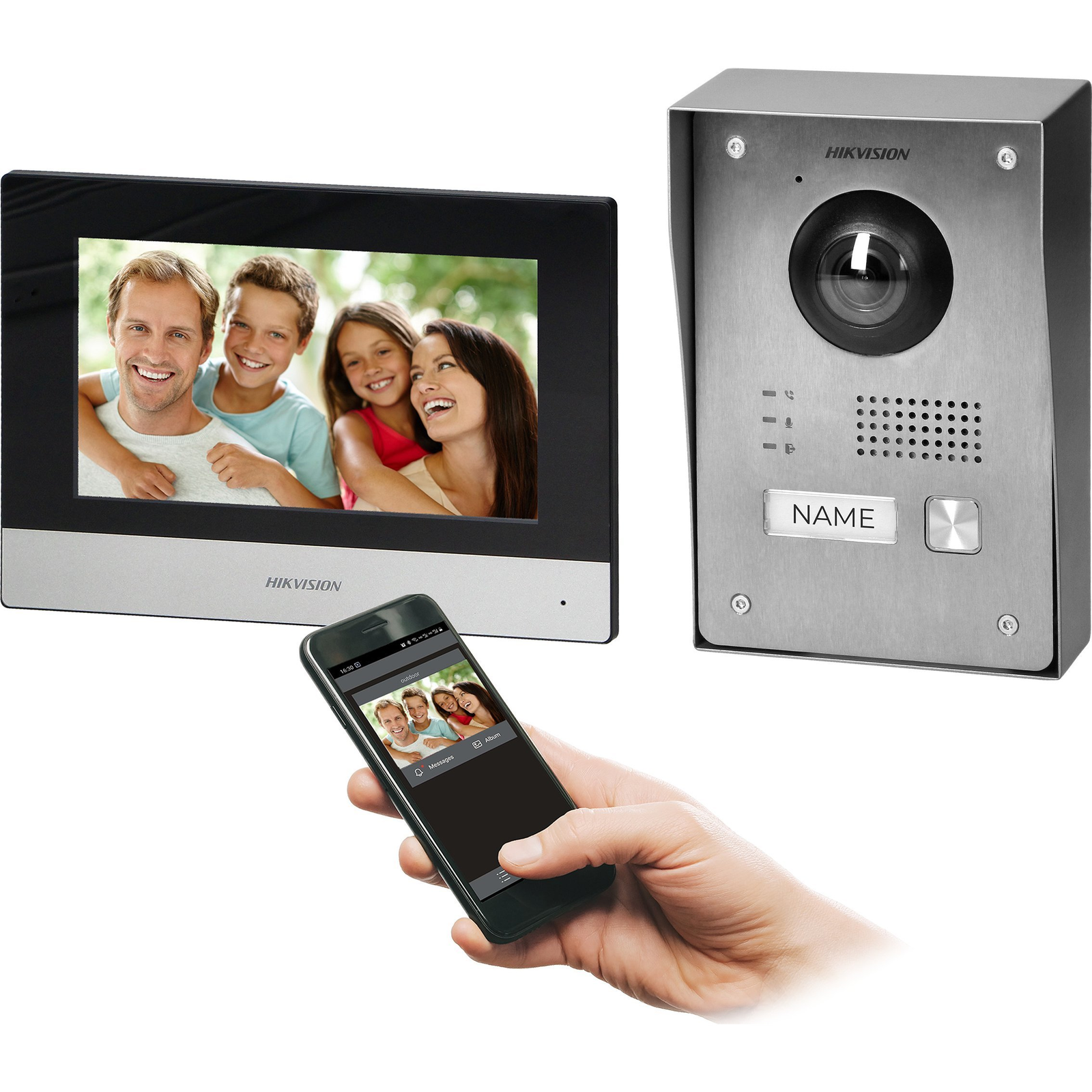 Hikvision DS-KIS703Y-P Kétvezetékes Digitális IP Videókapu Készlet (DS-KIS703Y-P)