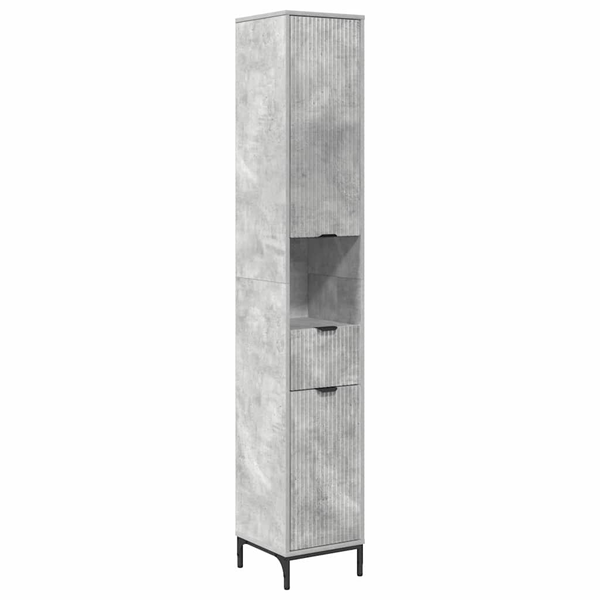 Fürdőszobai magas szekrény Beton szürke 31.5 x 33 x 190 cm