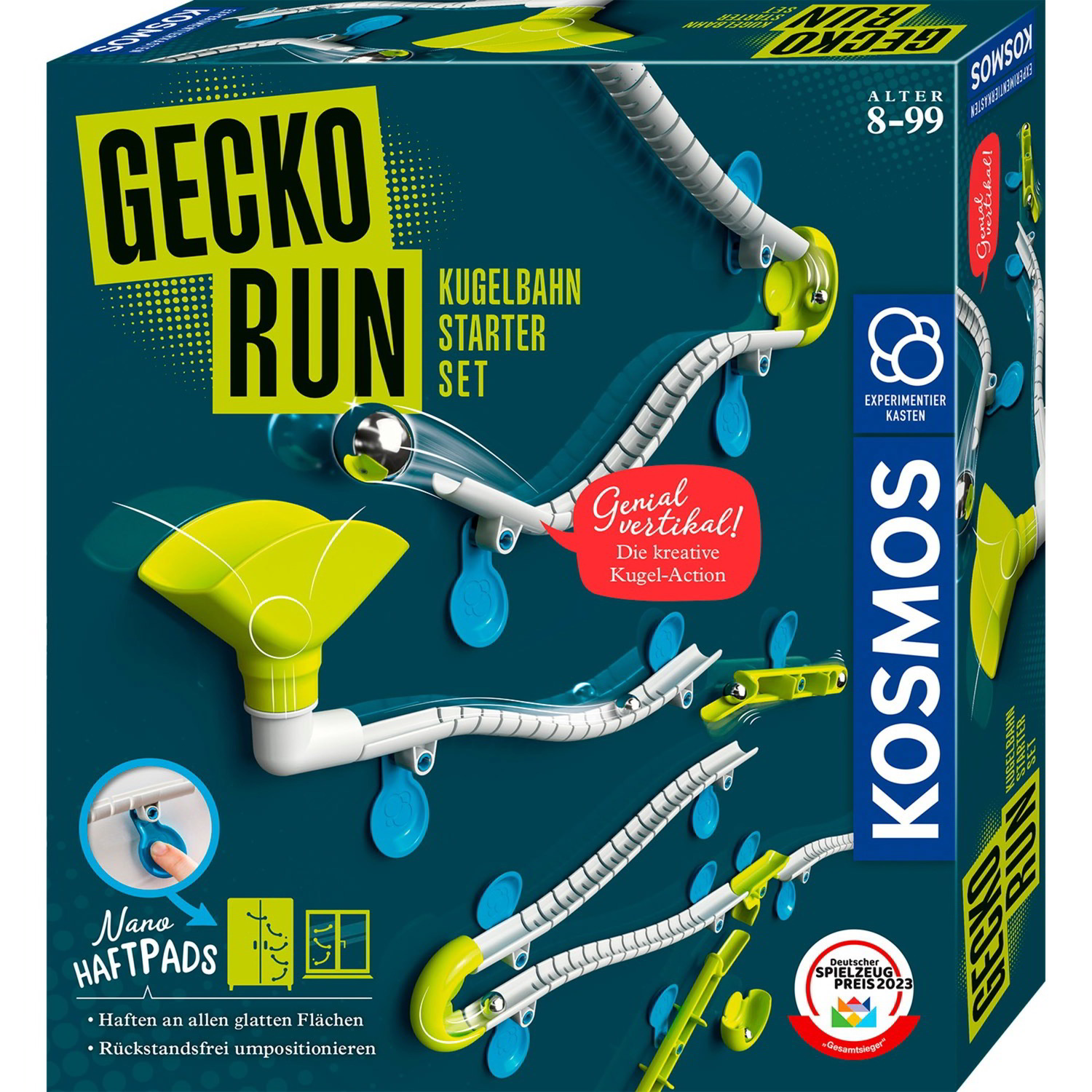 KOSMOS 620950 Gecko Run Starter-Set - Kreatív Golyópálya tervező készlet (620950)