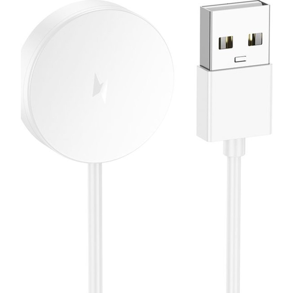 HOCO kabel pro bezdrátové nabíjení chytrých hodinek Y29, 0,6 m, bílý