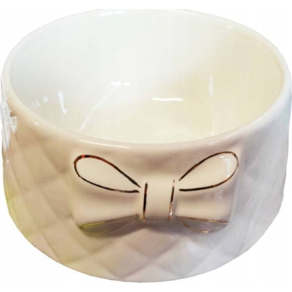  Yarro International YARRO MISKA CERAMICZNA DLA PSA ZŁOTA      KOKARDKA 18x8,5cm