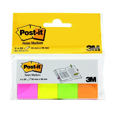 3M 20x38mm jelölőcímke (200 lap) - Vegyes színek (FT510286444)