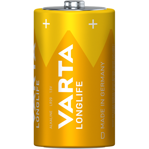 Varta 4120101422 Longlife góliát D (LR20) elem 2db/csomag (műanyagmentes csomagolás) (4120101422)
