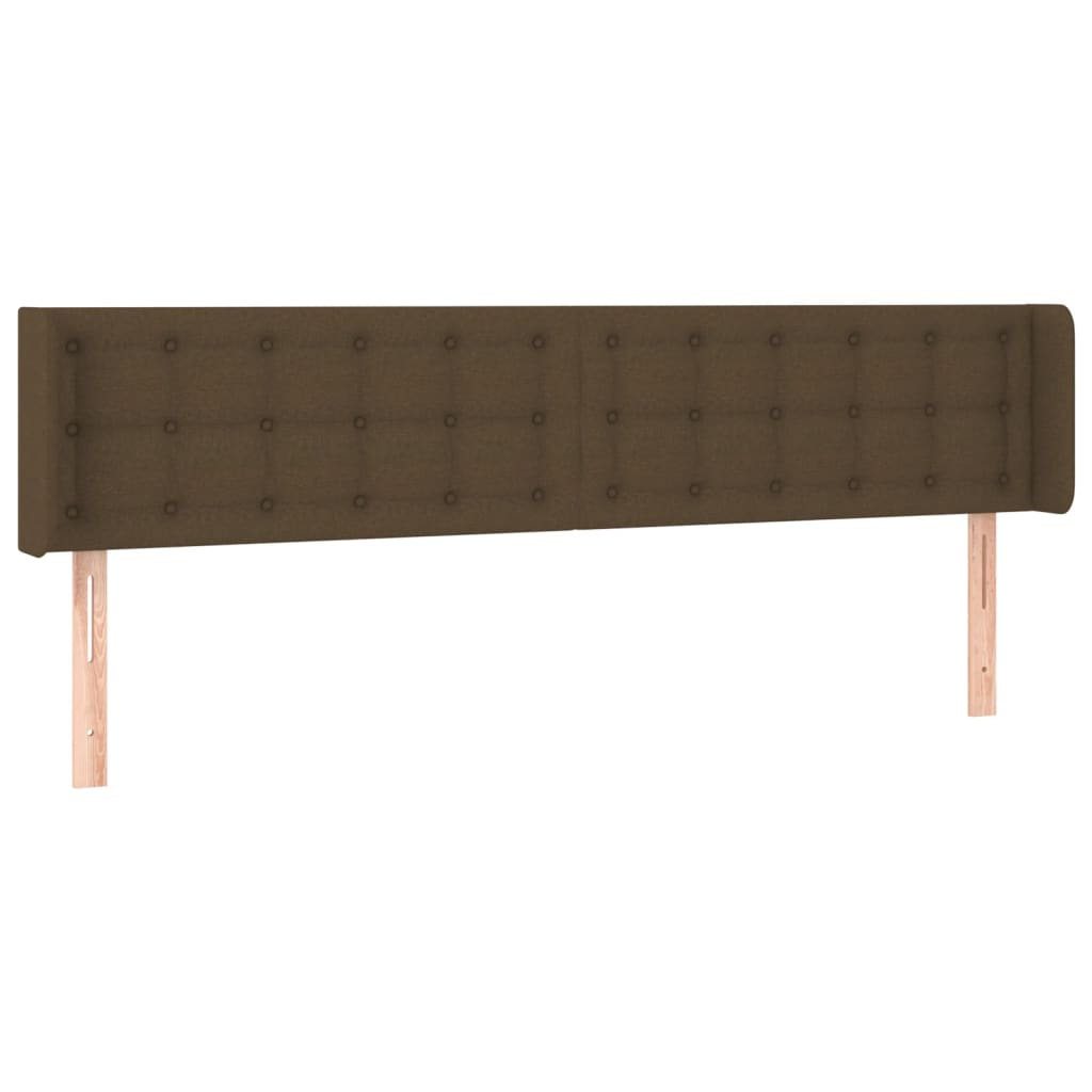 sötétbarna szövet fejtámla szárnyakkal 203x16x78/88 cm (3119227)