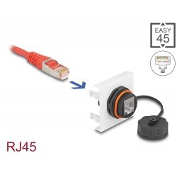 Delock Easy 45 Modul hálózat RJ45 Cat.6A, 45x45mm (81411) (Delock81411)