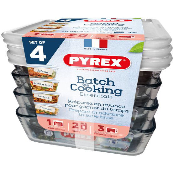 Set 4 Recipientes Rectangulares Cook&freeze 4x1,5l - De Encargo