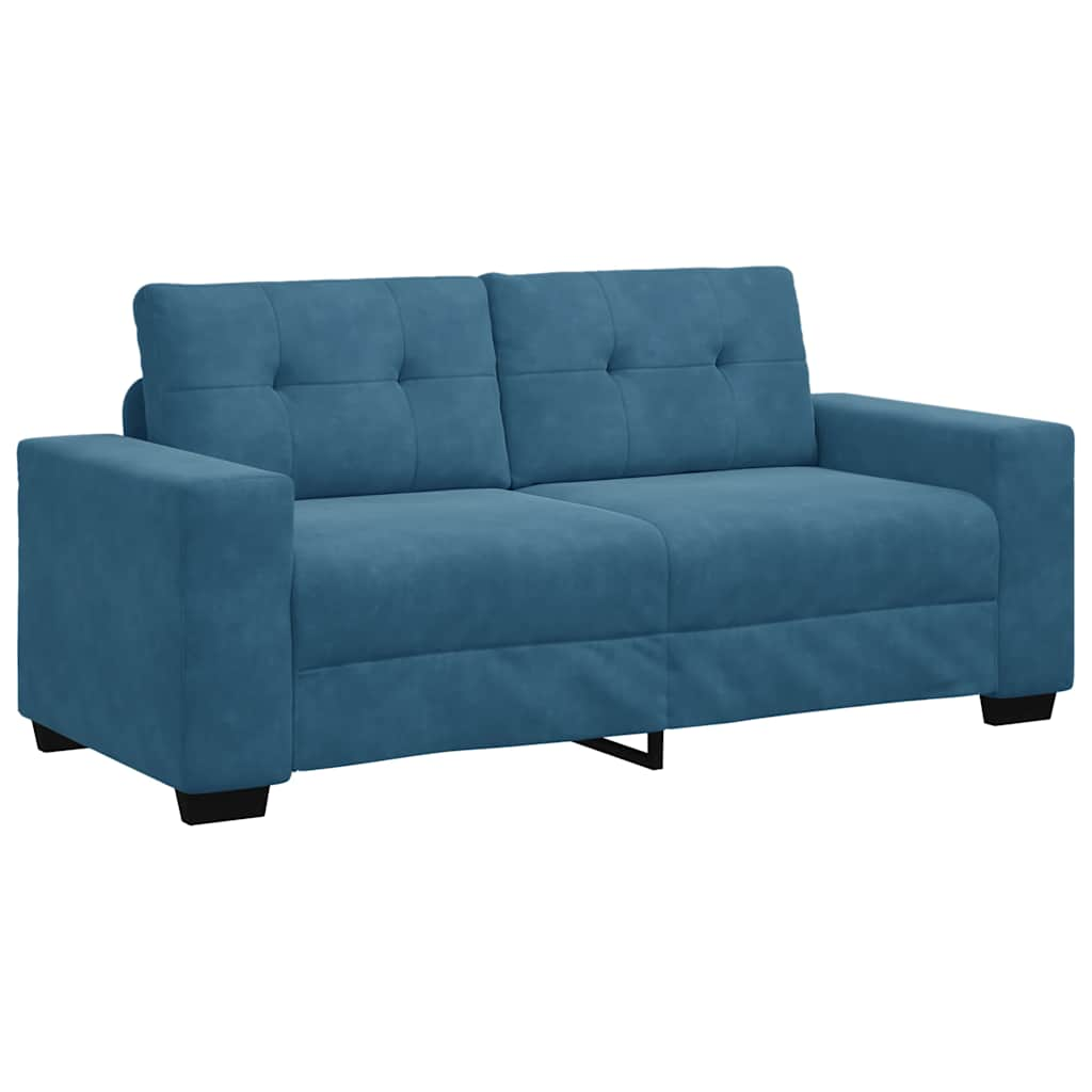 kék bársony loveseat kanapé 140 cm (4105131)