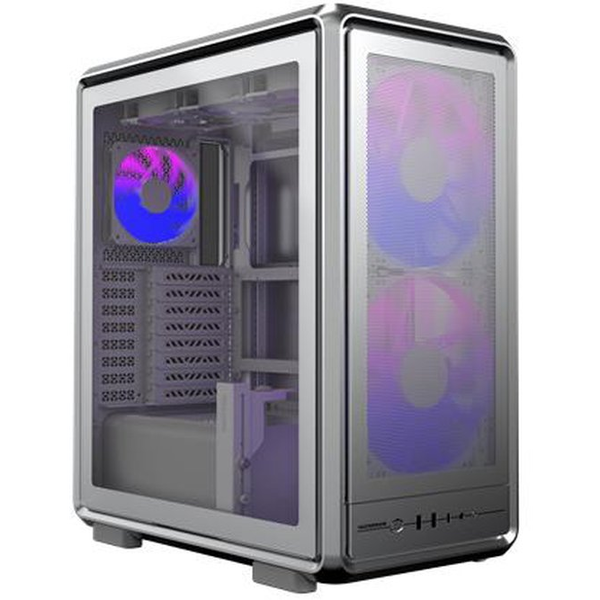 Cooler Master MF500M-SHNN-S01 MasterFrame 500 Mesh Silver, Window, 2x 200mm ARGB, 1x 120mm ARGB