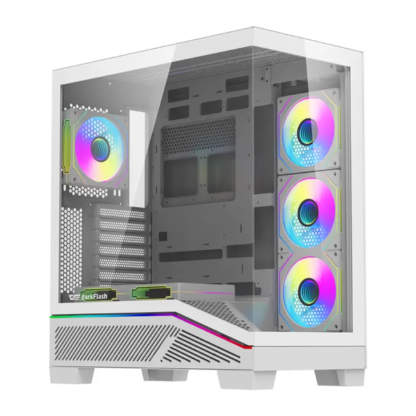 DARKFLASH K430 + 6 db ventilátor fehér