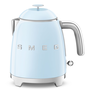 Мини електрическа кана Smeg KLF05PBEU, 50's Style, 1400 W, 800 мл, Пастелно синя