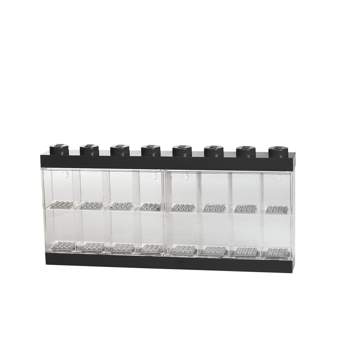 Vitrína LEGO na 16 minifigúrok, čierna
