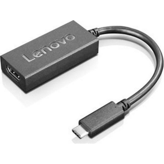 Lenovo 4X90R61023 адаптер за видео кабел 0,225 м DisplayPort HDMI тип A (стандартен) Черен