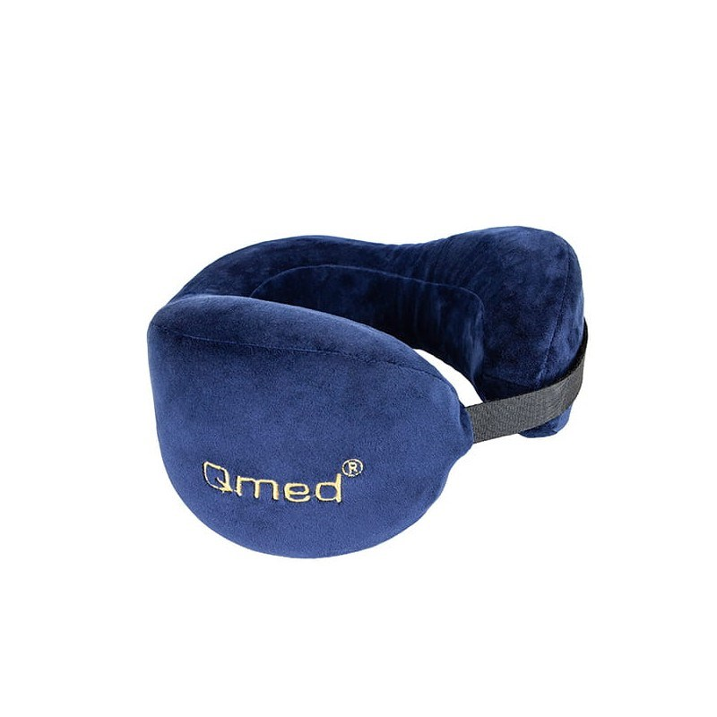 Qmed Plusz Memória habos Utazó nyakpárna 30 x 28 x 10 cm - Kék (DRQE3J1CDXUXP)