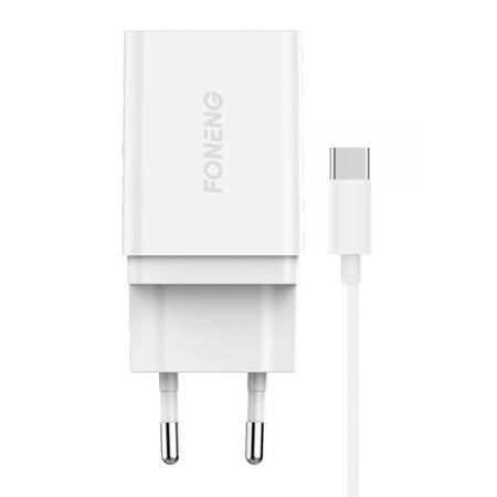 Nabíječka do sítě Foneng K300, 1xUSB 3A + USB Lightning kabel