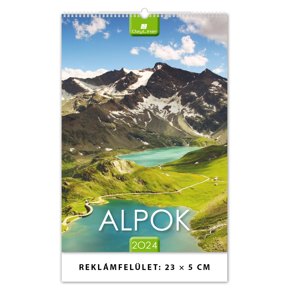 Dayliner 230 x 330mm 2024 Fali naptár - Alpok (Mintás) (DL4FA-ALB4)