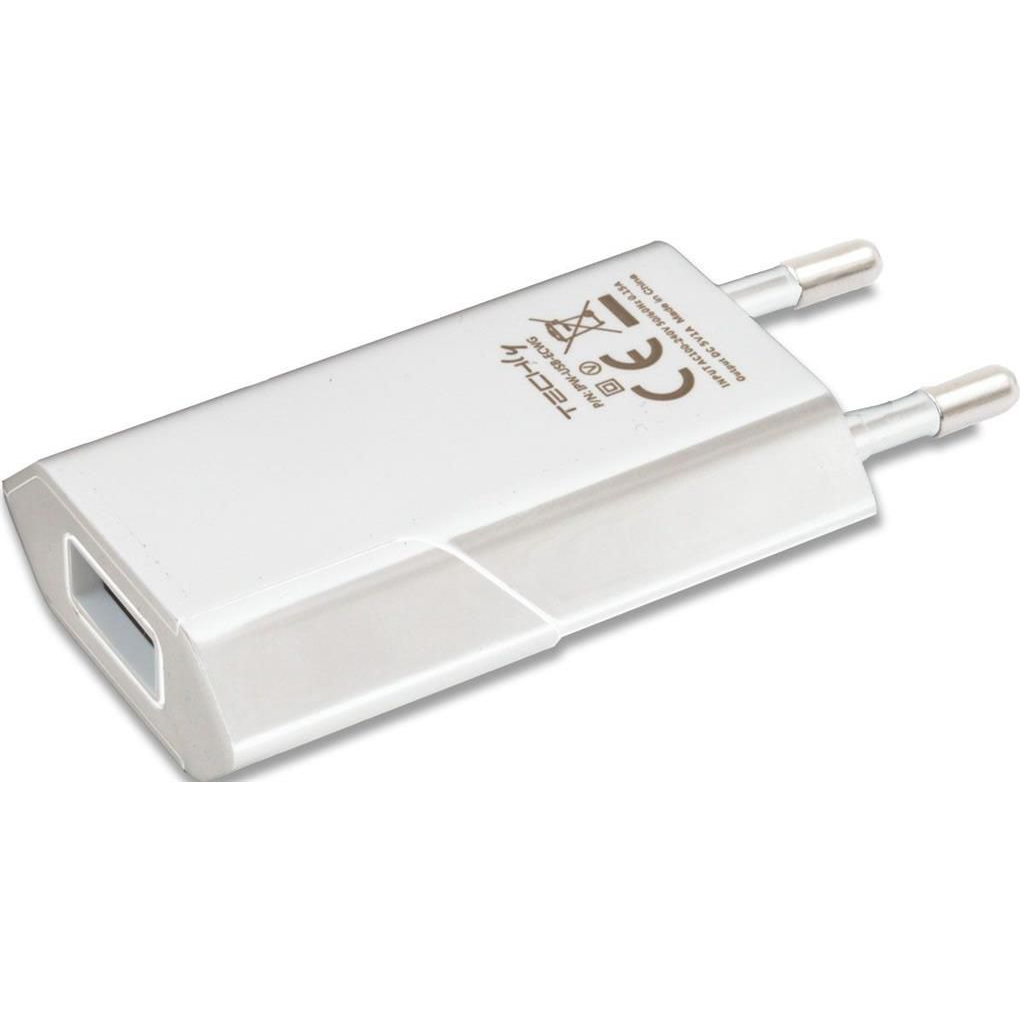 Techly IPW-USB-ECWW mobiltelefon töltő Univerzális Fehér Váltakozó áram Beltéri (100747)