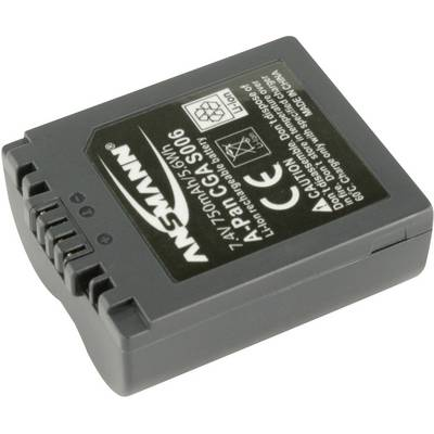 CGA-S006, DMW-BMA7 Panasonic kamera akku 7,4V 750 mAh, Ansmann (5022903)