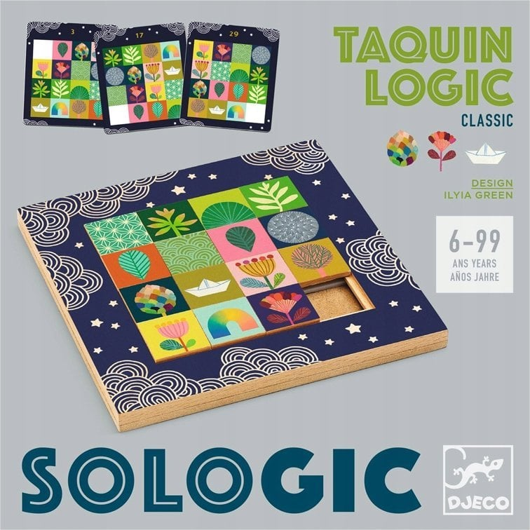 DJECO Logikai Játék Lapkamozgató Tili-toli Képkirakó Taquin Logic (DJ00814)