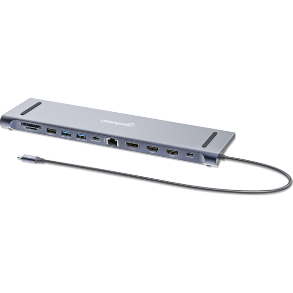 Manhattan 190305 dockingstation Ledningsført USB 3.2 Gen 1 (3.1 Gen 1) Type-C Sølv