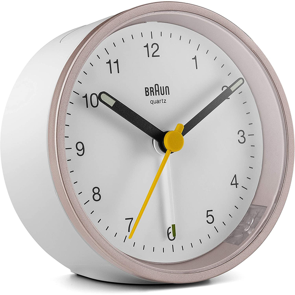 Braun BC12 Quartz alarmur Lyserød, Hvid